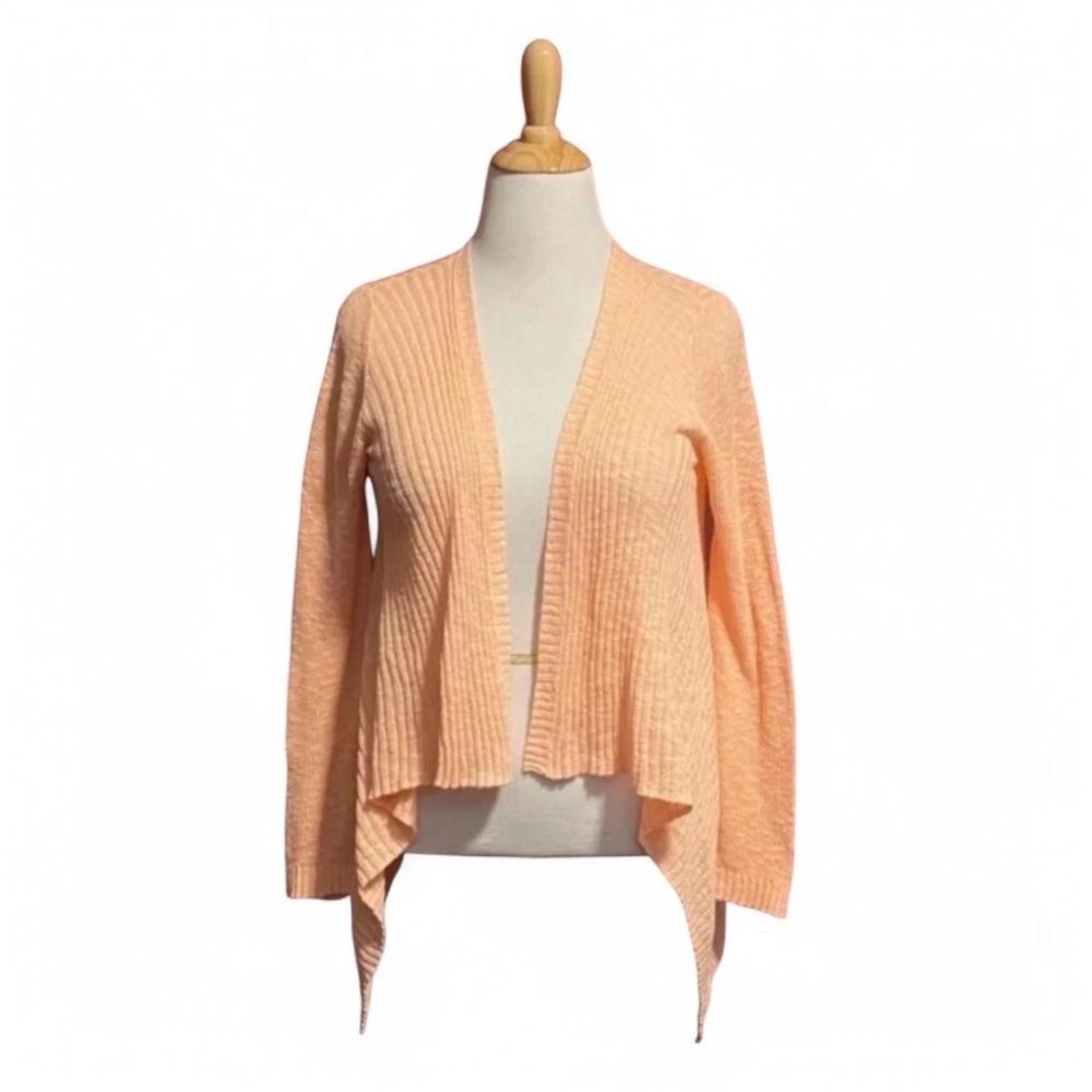 Sundance Women's Small Knit Cardigan Sweater Linen Blend Lightweight Peach